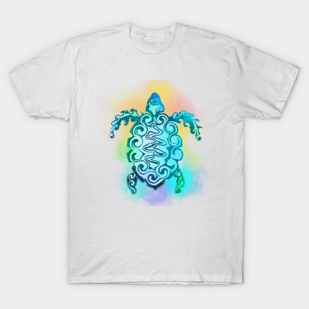 Watercolour Tribal Turtle T-Shirt by TheCoatesCloset